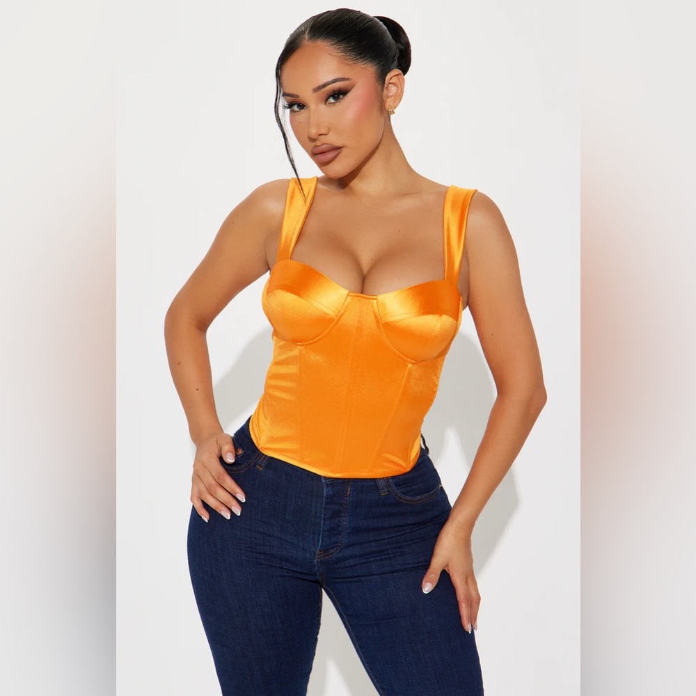 Satin Corset (Orange) L-XL